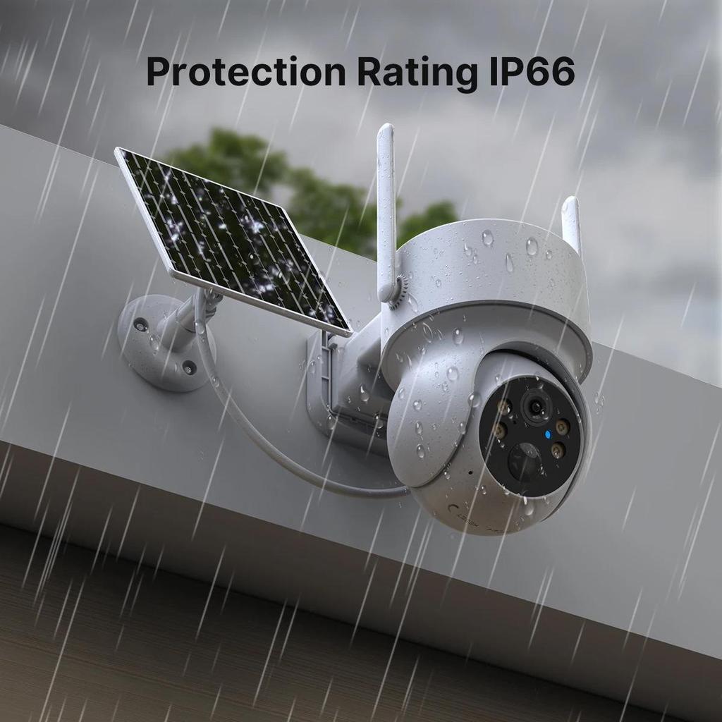iCSee Solar-Powered Wireless 4MP HD Home Camera with Low Power Consumption
