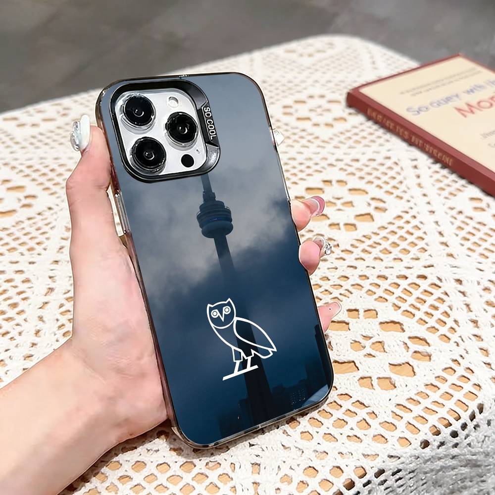D-Drake OvO OWL Phone Case For iPhone 17,16,15,14,13,12,11 Plus,Pro Max,XS,Colored silver phone case