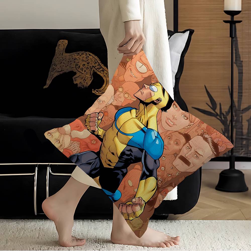 I-Invincible Cartoon Cushion Cover Polyester Sofa Cushions Decorative Throw Pillows Home Decoration Pillowcover