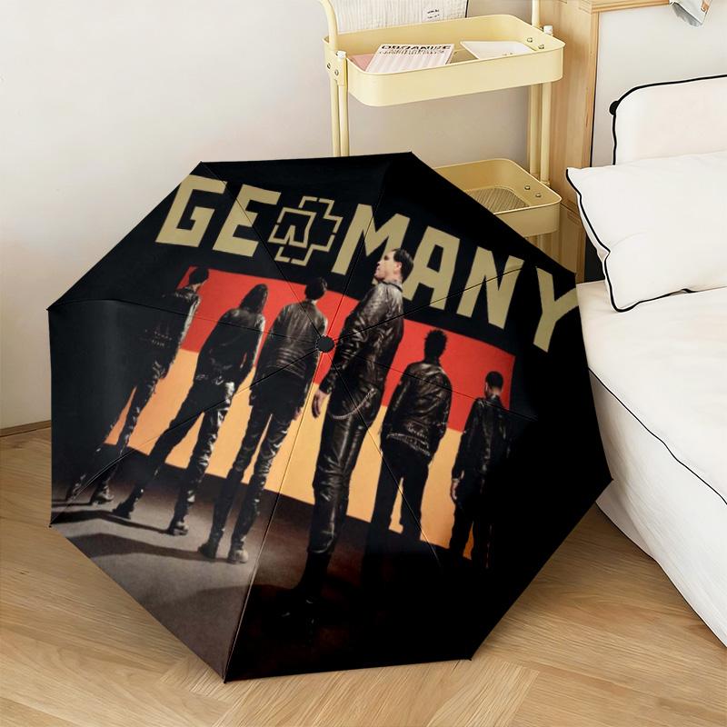 Famous German Rock Heavy Metal Band Rammstein Till Lindemann Umbrella, a Portable Iron Travel and Camping Essential Umbrella H5