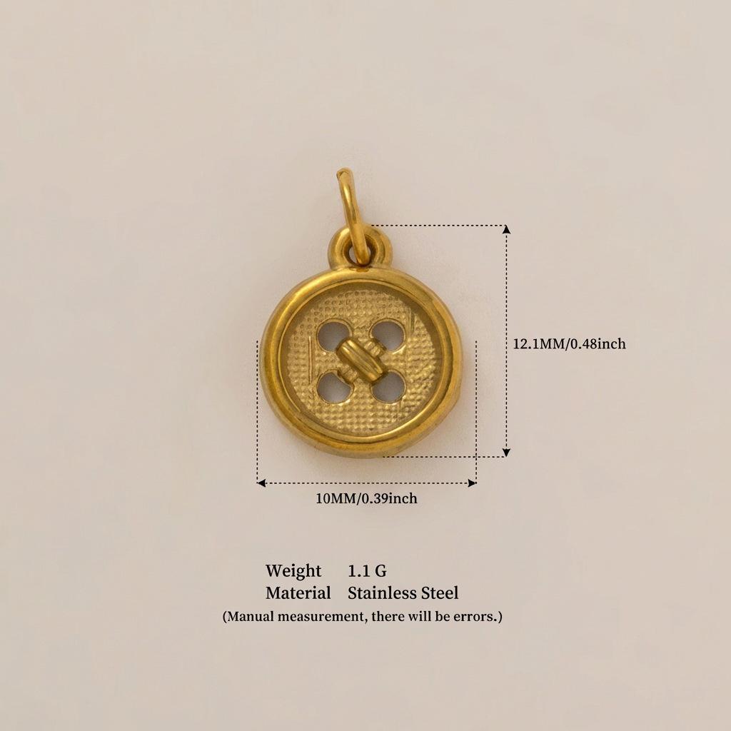Pendentif Transfrontalier en Acier Inoxydable Or 18K: Série Personnalisée DIY pour Femmes