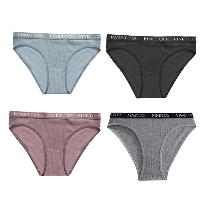 FINETOO 4Pcs/set Calcinhas Sem Costura Calcinhas Femininas Cuecas Cuecas Calcinhas de Cor Sólida Lingerie Íntima M-XL Quente
