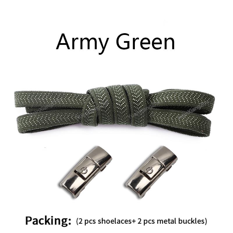 New Press Lock Shoelaces Without ties 8MM Width Flat Elastic Laces Sneakers Kids Adult No Tie Shoe laces for Shoes Accessories