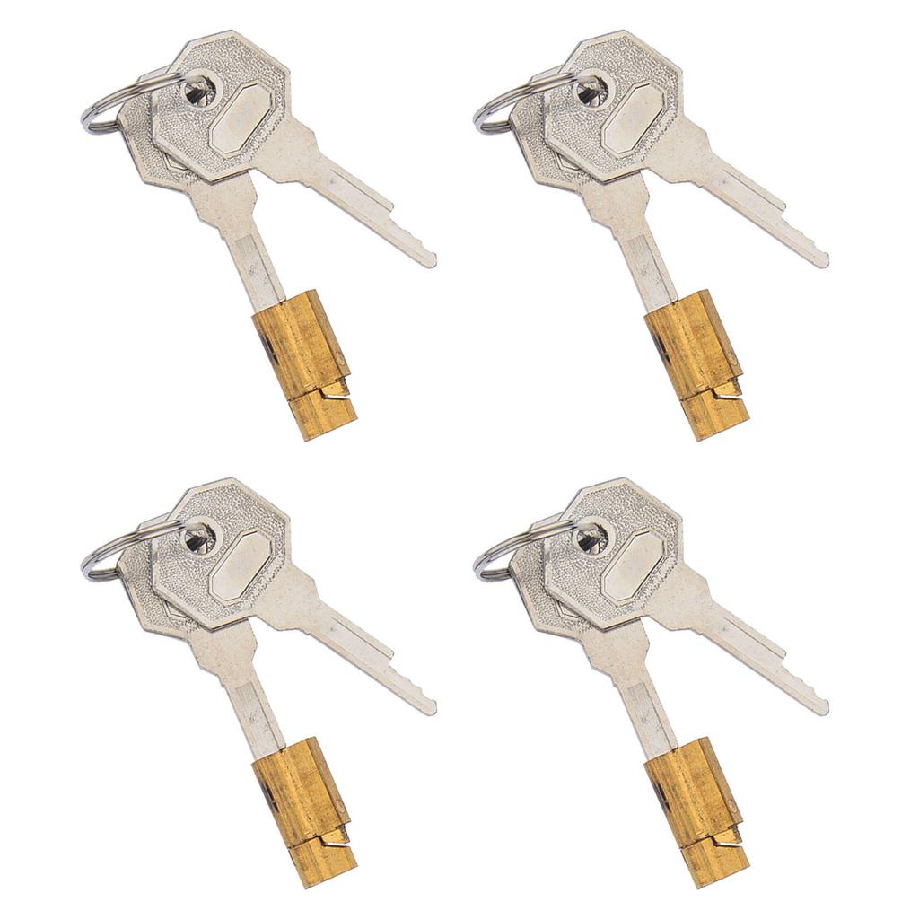 Set di 4 Pezzi Robusti Blocchi per Fori Chiave in Acciaio Inossidabile Accessorio Portatile per Serratura Privacy Porta Interna Uso Quotidiano