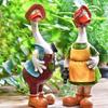 KX4B Couple Duck Statue Figurine Kitchen Countertop Decor Birthday Gift for Home Bedroom Office Dormitory Art Decor Supply