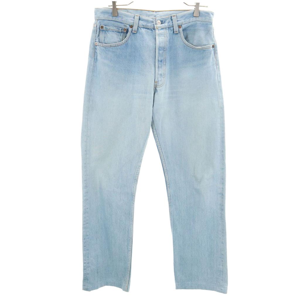 Levi's 90s Made in USA Old Straight denim pants W33 Blue 501 Men's Used