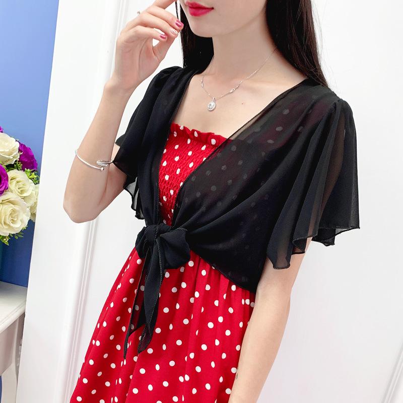 Šifonový šál Ochranné tričko proti slunci - Lehký letní kardigan s vestou