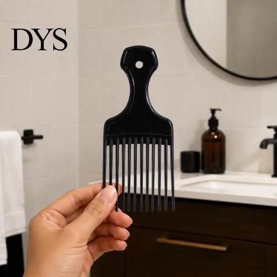Curly Hair Comb Pick for Men Women, Wide Tooth Lift Lightweight Styling Detangling, Plastic Afro Curly, Thick Quick