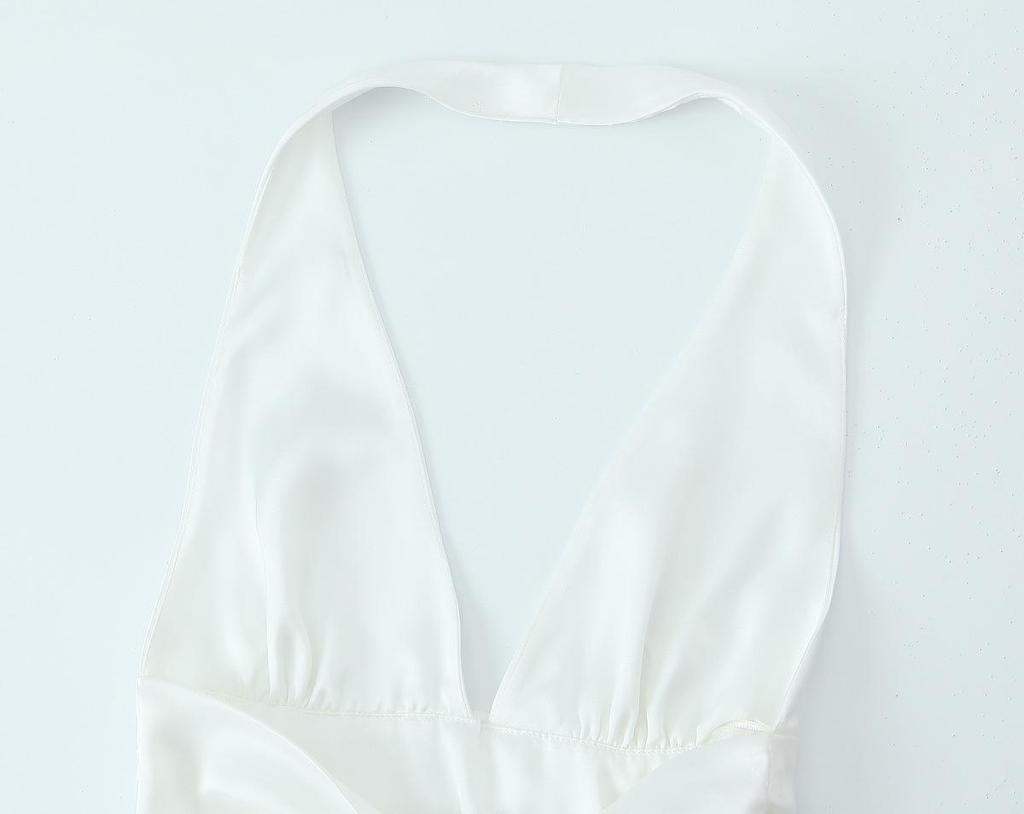 Spring Women's European & American Style Silk Satin Slip Dress