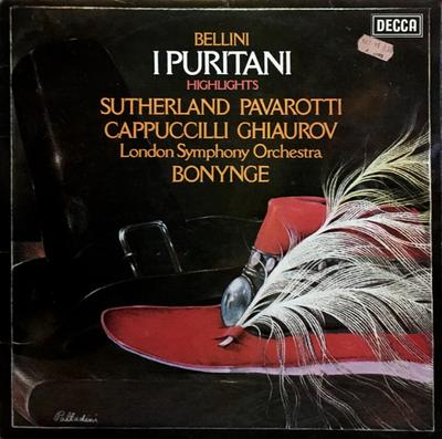 LP Record VINCENZO BELLINI, JOAN SUTHERLAND,  - I Puritani Highlights SET619 Decca 1977 UK Classical Used