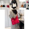 Large Capacity Stylish Canvas Tote Bag For Students In Trendy Black Red And White Colors