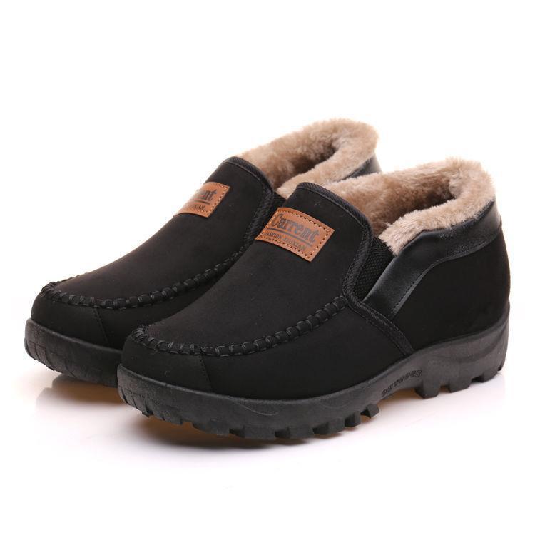 Nová móda Pánské boty Zimní Bavlněné boty Teplé Krátké plyšové kotníkové boty Zesílené Pánské boty Neklouzavé Ležérní Semišová Pánská obuv