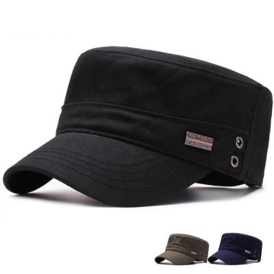 Boné militar de primavera, boné clássico de algodão, boné plano, proteção solar ao ar livre, chapéu casual, chapéu estilo cadete do exército