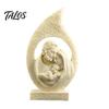 Housewarming Religious Present Holy Family Figurine Ornament, Modern Hollow Water Drop Resin Desktop Faith Decoration Statue, Western Style