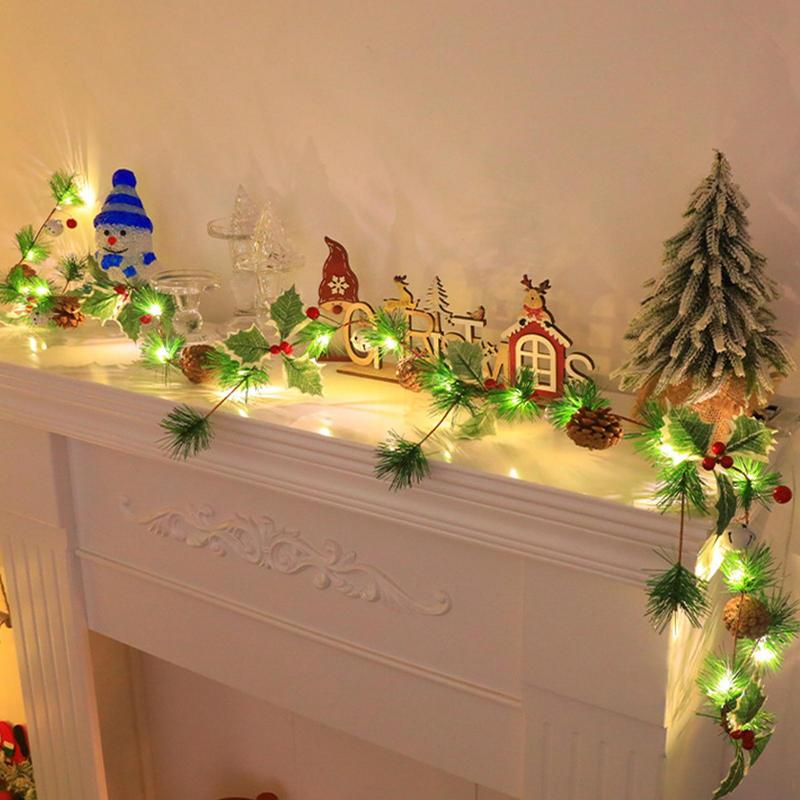 Christmas Pine Cone Light String Battery Operated Christmas Garland String Lights Christmas Garland Pine Cone String Light