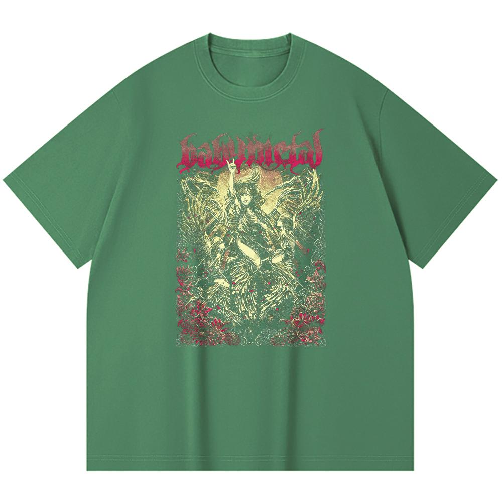 230 g/m² 100% Bavlna T-shirt Heavy Metal Rocková Kapela Tisk Populární Hudby Unisex Těžký Bavlněný T-shirt