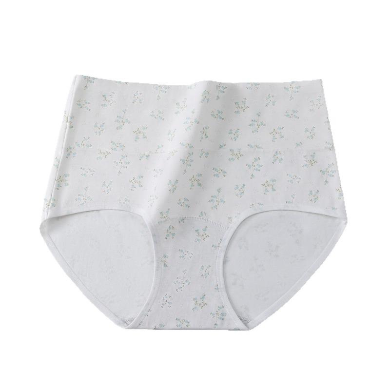 Women S High Waist Floral Cotton Tummy Control Triangle Underwear