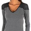 DB756 Damen Langarm-Outdoor-T-Shirt mit V-Ausschnitt