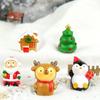 Cartoon Christmas Tree Snowman Santa Claus Micro Landscape Resin Decoration Ornaments Dollhouse Cute Gardening Accessories