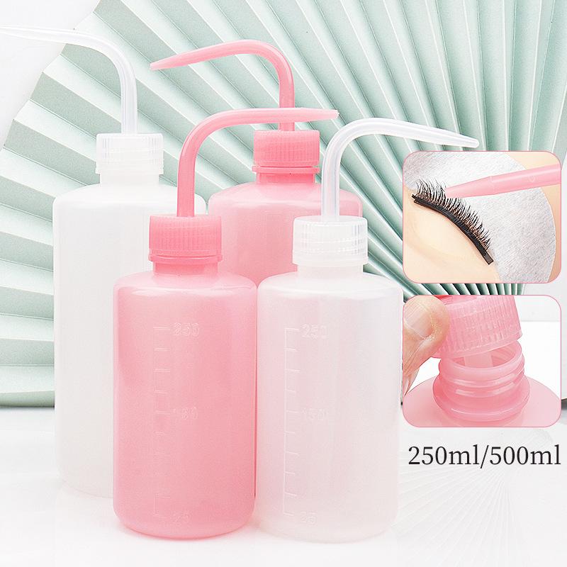Multi-Capacity Eyelash Cleaning Squeeze Bottle - Curved Spout, 150/250/500ml