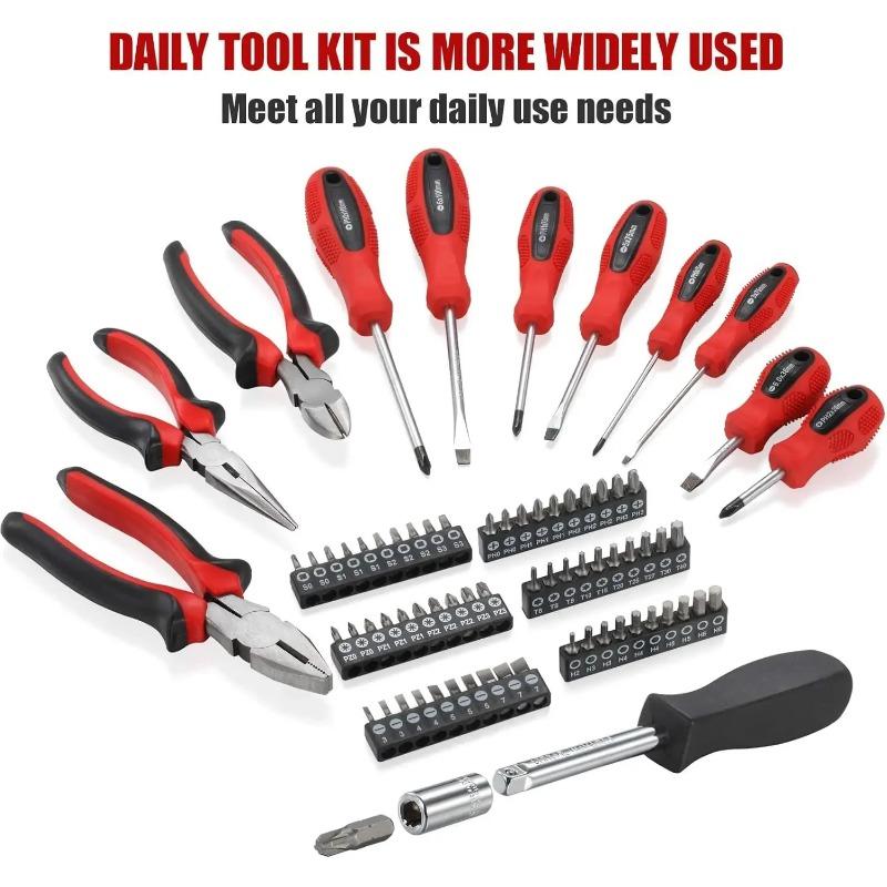 438-Piece Mechanics Tool Set with 3-Drawer Heavy Duty Metal Box Repair Tool Kit | USA | NEW