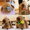 Cute Capybara Flower Burger French Fries Rabbit Decorative Plush Backpack For Girls And Kids