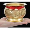 Antiqued Brass Incenses Burners Offering Bowl Worship Incenses Stick Holder for Meditations Chinese Temple Censers