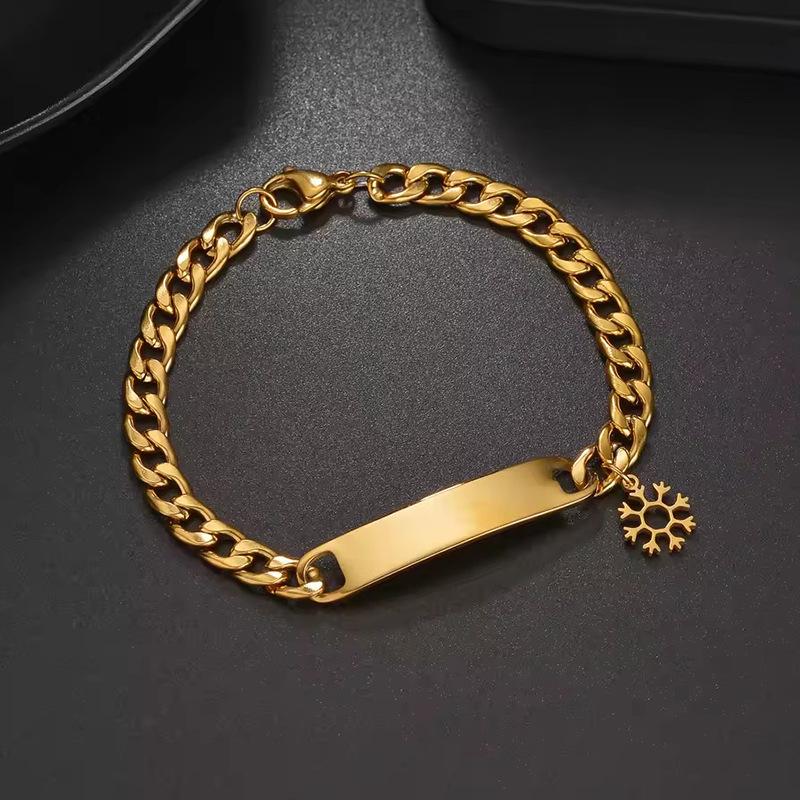 Edelstahl Schneemann Schneeball Armband - Europäischer & Amerikanischer Stil Weihnachtsgeschenk