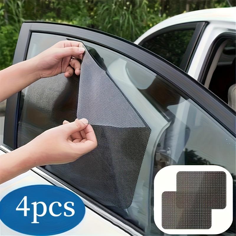 4Pcs Car Sunshade Set, Black Mesh Stickers, Static Cling Side Window Shades, Sun Protection Film