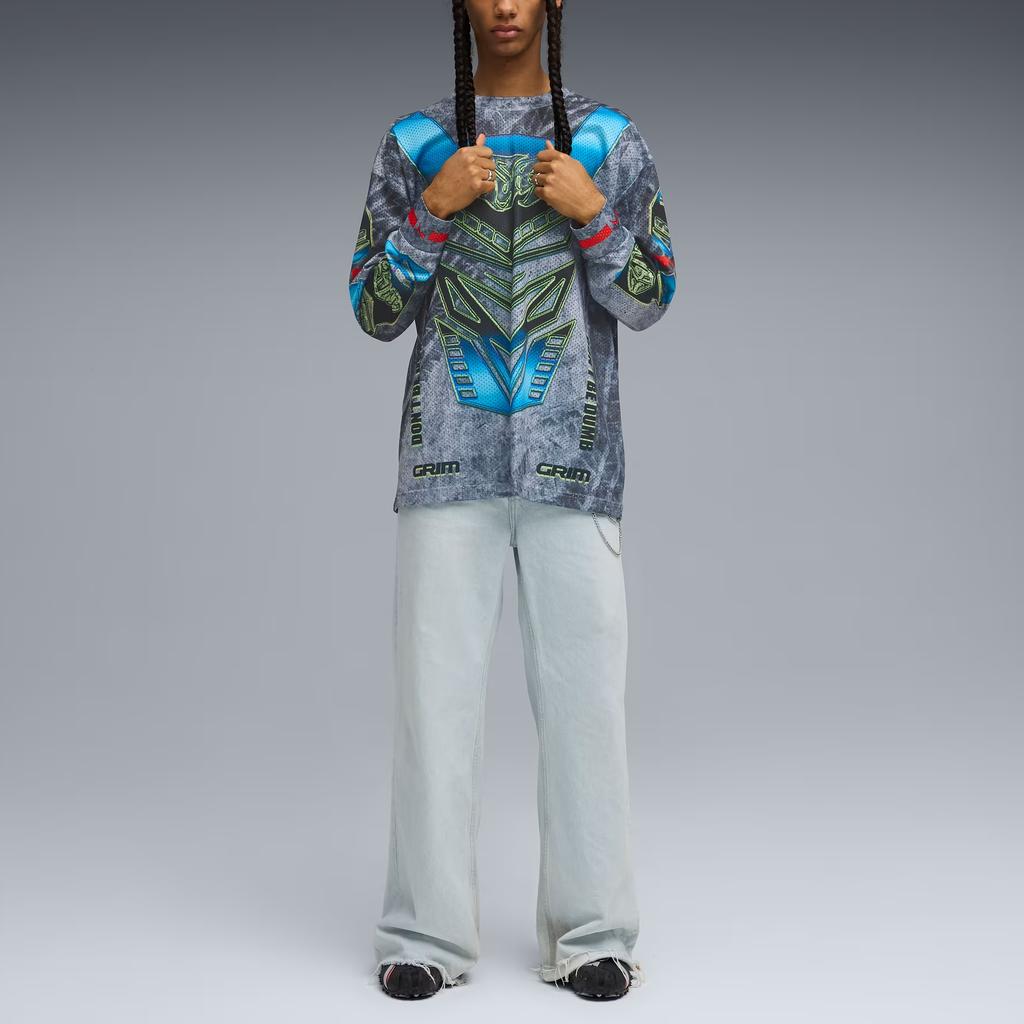 Puma X A$AP Rocky Collaboration SS25 Capsule Collection Moisture-Wicking Oversized Crew Neck Long Sleeve T-Shirt Men Tops White 633393-02