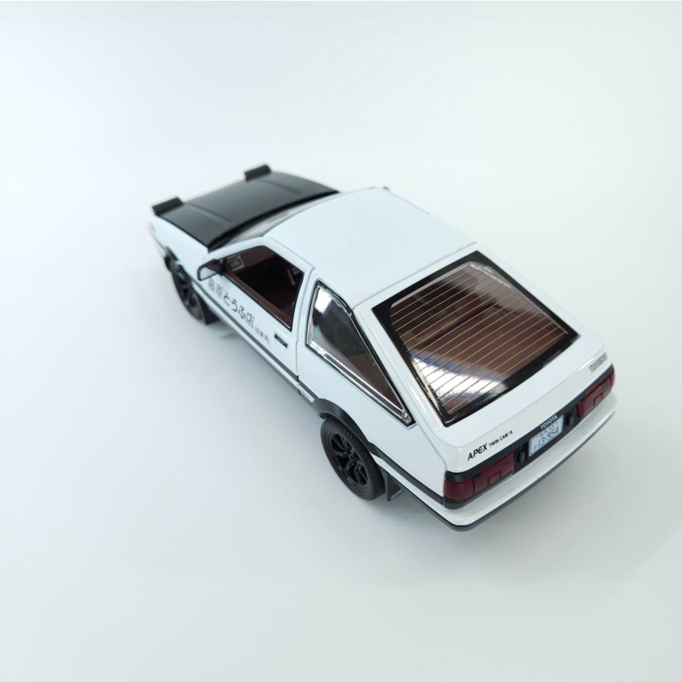 Toyota AE86 Concept Sports Car 1:24 Scale Diecast Miniature Model - Black & White, 1pc