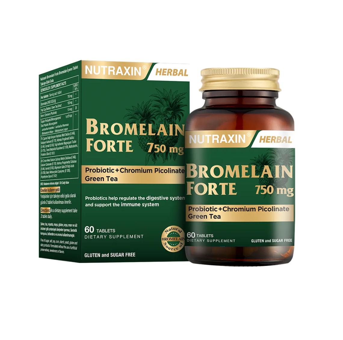 

Nutraxin Bromelain Forte 60 Tablets