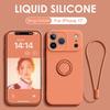 Luxury Ring Stand Magnetic Liquid Silicone Case for 17 Air 16E 15 14 13 16 Pro Max Shockproof Soft Bumper Protective Case