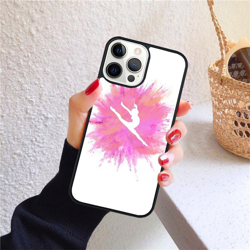 Gymnast Silhouette Phone Case for iPhone 17 Air 16 Coque 15 14 12 13 PLUS 11 PRO MAX Back Cover Fundas Shell