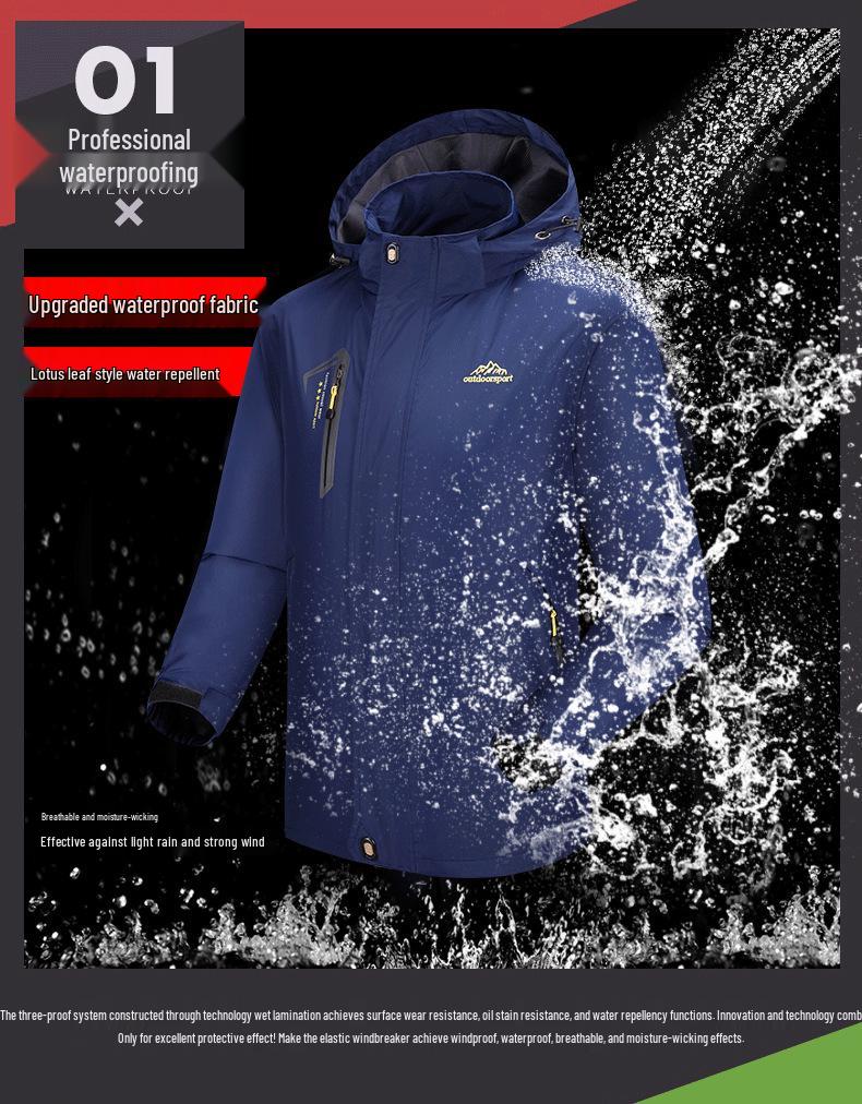 Unisex Spring/Autumn Waterproof Windbreaker: Lightweight, Single-Layer Outdoor Jacket - Perfect for Couples and Mountaineering.