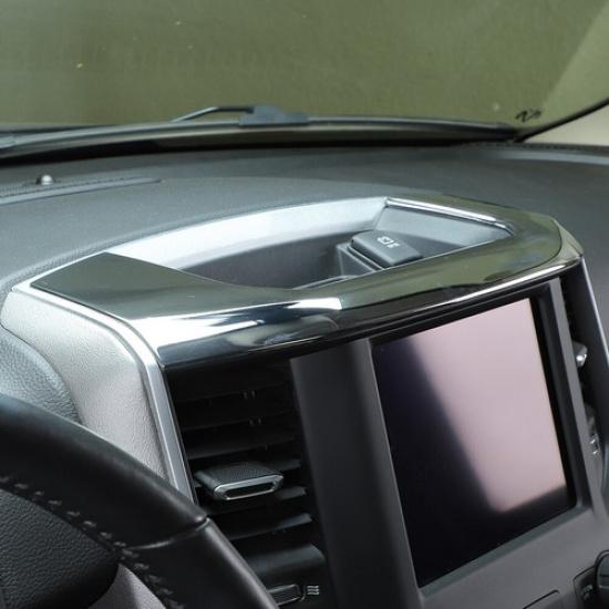 Chrome Interior Console Storage Box Panel Cover Trim For Dodge RAM 1500 2018-20