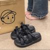 Bow-tie One-word Cool Slippers Women's 2025 Summer New Korean Version of Cute Students Thick-soled Open-toed Women's Slippers