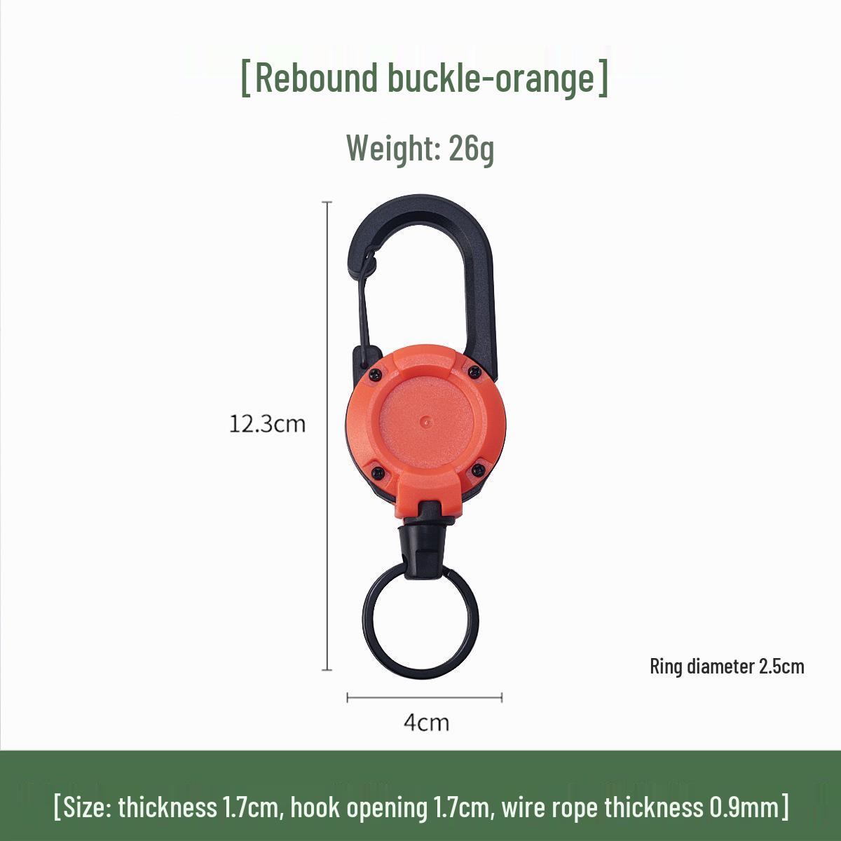 

Outdoor Camping Tactical Easy-Pull Telescopic Keychain with Multi-Function Rebound Anti-Lost Wire Rope.