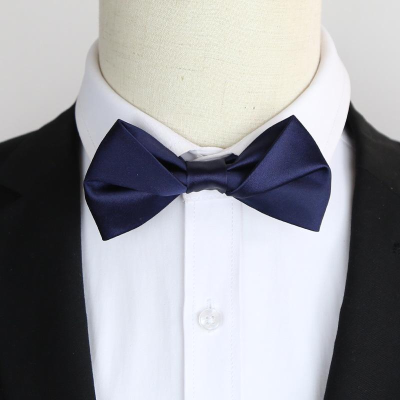 Black Men'S Bow Tie Groom Best Man Mc Host Dress Suit Burgundy Trendy Bow Tie Blue