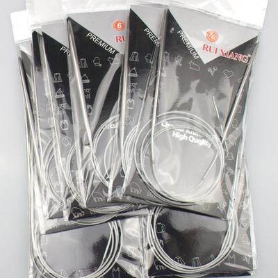 43/60/80/120cm Sweater Knitting Needle Stainless Steel Ring Needle Weaving Circular Knitting Needlework Kits DIY Knitted Tool