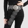 Western Style Disc Belt Y2K Wide Disc Belt Cowboy Wide Disc Belt Hollow Belt  for Women