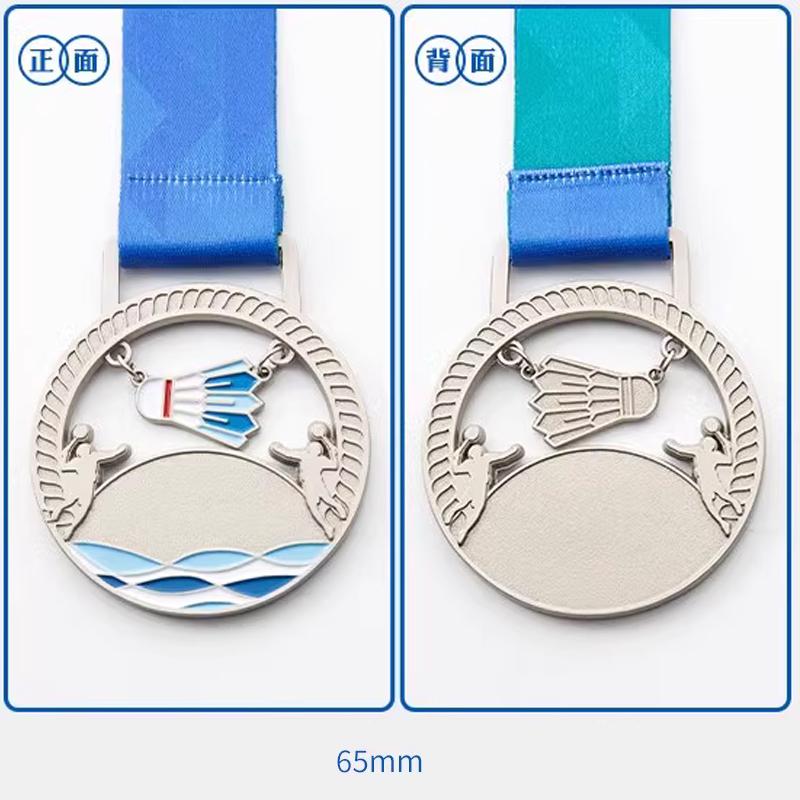 Spersonalizowany Metalowy Medal do Badmintona, Złoty, Srebrny, Brązowy, Nagroda Souvenir na Studenckie Zawody Sportowe, Mały Medal do Zawieszenia na Szyi, 2 Szt.