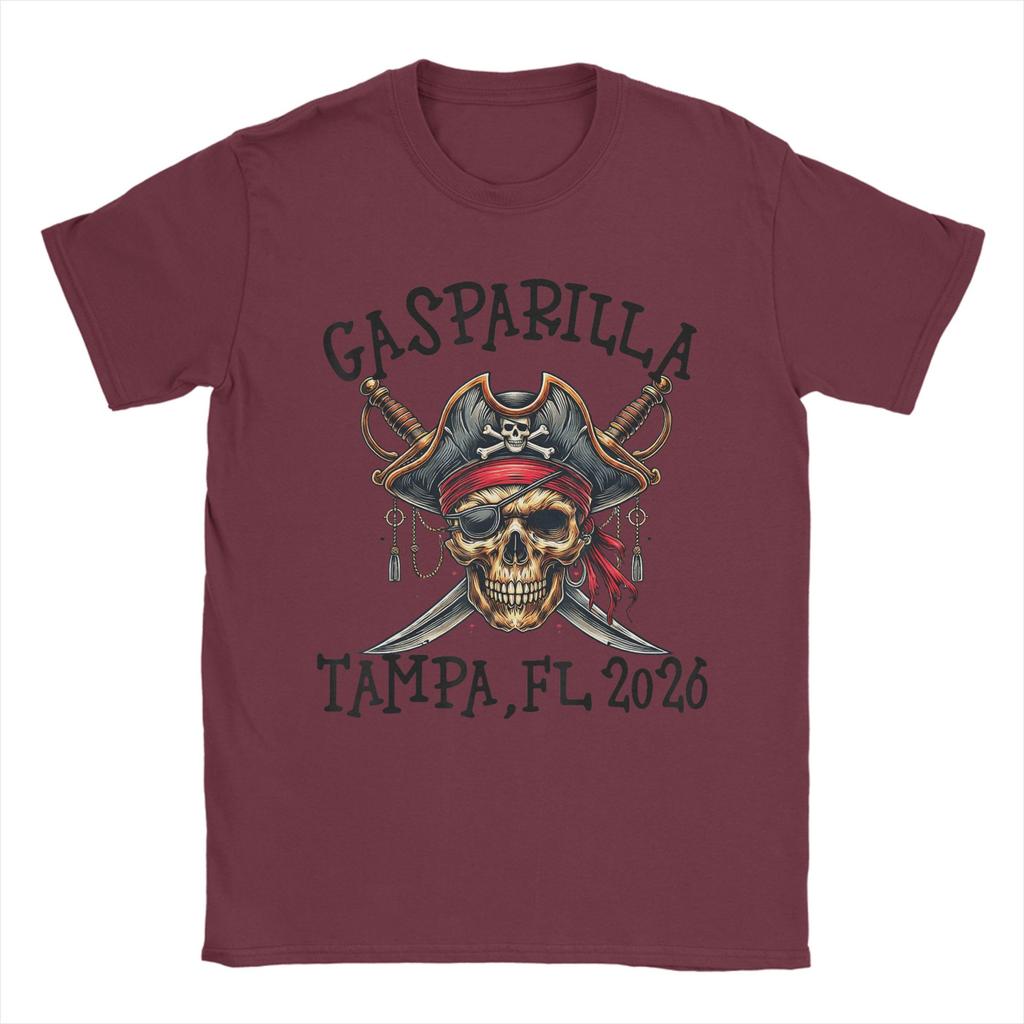 Unisex TShirts Gasparilla 2026 Pirate Festival Tampa FL Creative Cotton Tee Shirt Short Sleeve Clothes Birthday Present