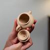 110ML Ästhetische Yixing Lila Ton Teekannen Handgefertigter Topf Rohmaterial Abschnitt Tonkessel Zisha Teegeschirr Teezeremonie Dekoration Handwerk