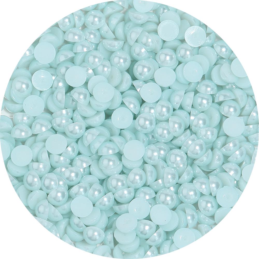 50-500Pcs ABS Imitation Pearls Beads Color Flat Back Cabochon Half Round Loose Bead for Crafts Garment Nail Art Jewelry Findings