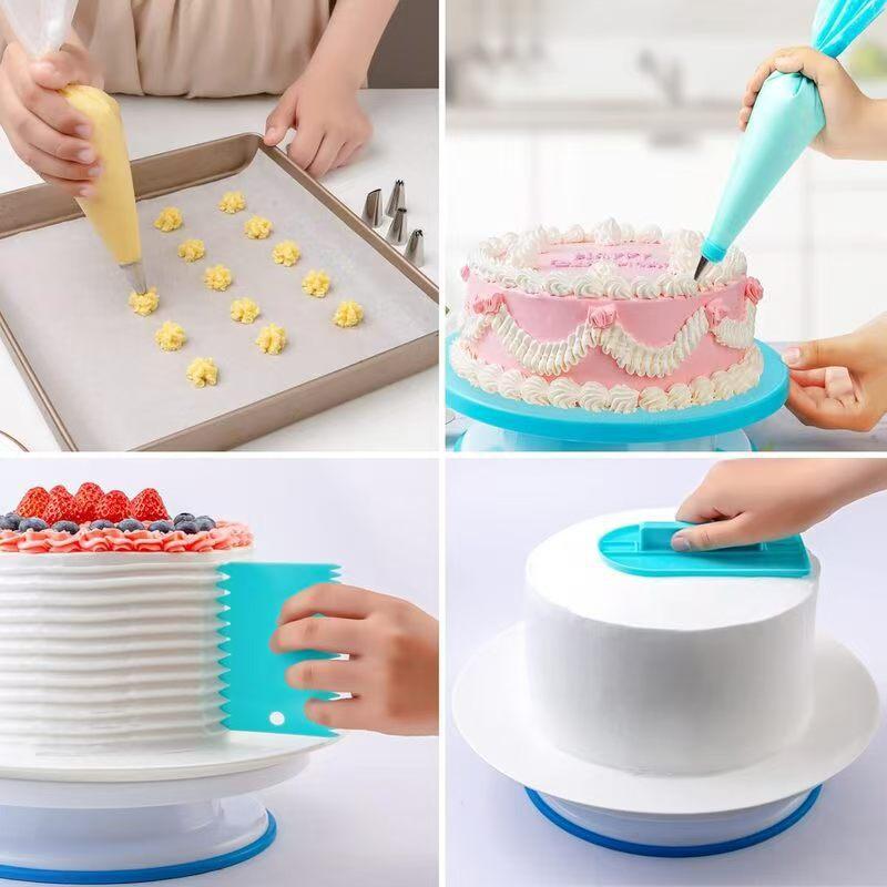 40Pcs Cake Decorating Kit with Stainless Steel Tips TPU Reusable Piping Bag for Cupcake Cookie Pastry Making