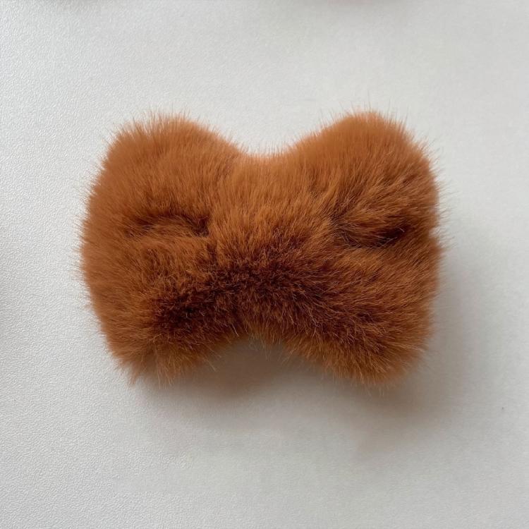 Lovely Hairpin Plush Bowknot Shape Hair Barrettes Girls Braids Bangs Hair Clip