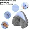 Memory Cotton Leg Pillow Hollow Heart Pregnancy Side Sleeper Sciatica Orthopedic Sciatica Back Hip Relief Pillow For Bed, Sofa