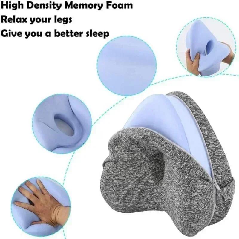 Memory Cotton Leg Pillow Hollow Heart Pregnancy Side Sleeper Sciatica Orthopedic Sciatica Back Hip Relief Pillow For Bed, Sofa