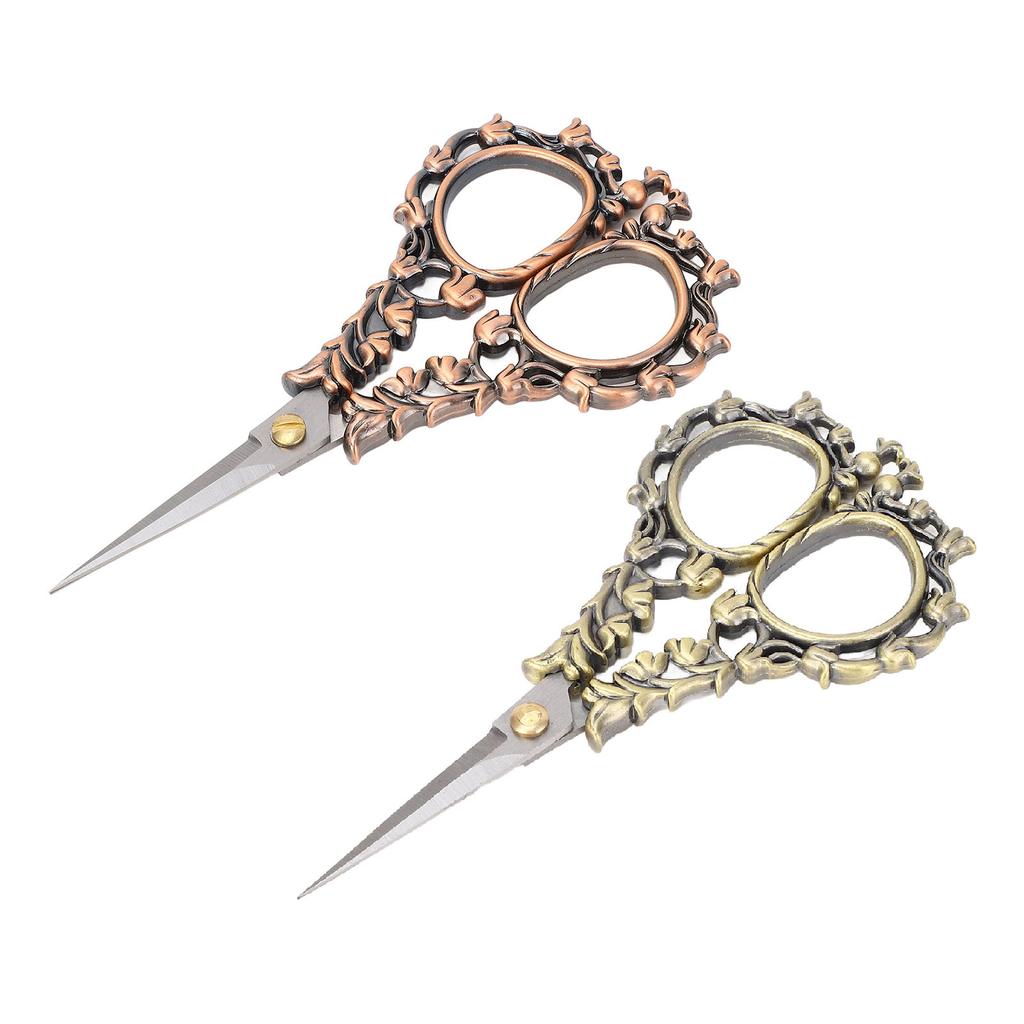 Sewing Embroidery Scissors Vintage European Design Shear for Fabric Weaving Cross Stitching Paper Cu